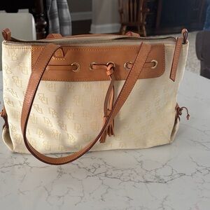 Dooney & Bourke Tan and Cream Shoulder Bag
